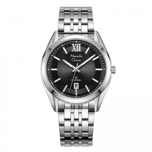 Alexandre Christie AC 8690 Silver Black Man MDBSSBA